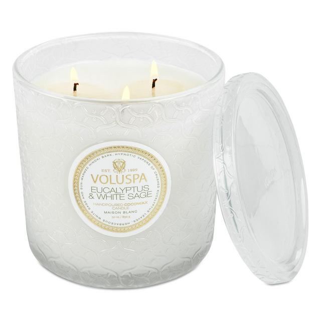 Voluspa Eucalyptus & White Sage Luxe Candle 30 oz.