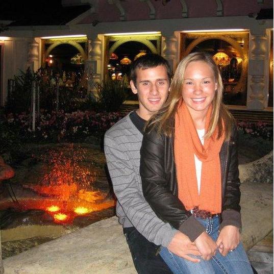 Freshman year of college - Andria's birthday dinner at the Madonna Inn