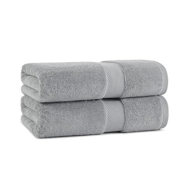 Aston & Arden Egyptian Bath Towels - (Pack of 2) Oversized Ultra Soft Thick & Absorbent, 100% Ringspun Egyptian Cotton Bathroom Towel for Spa, Hotel, 600 GSM, 30 x 54 in, Dark Grey
