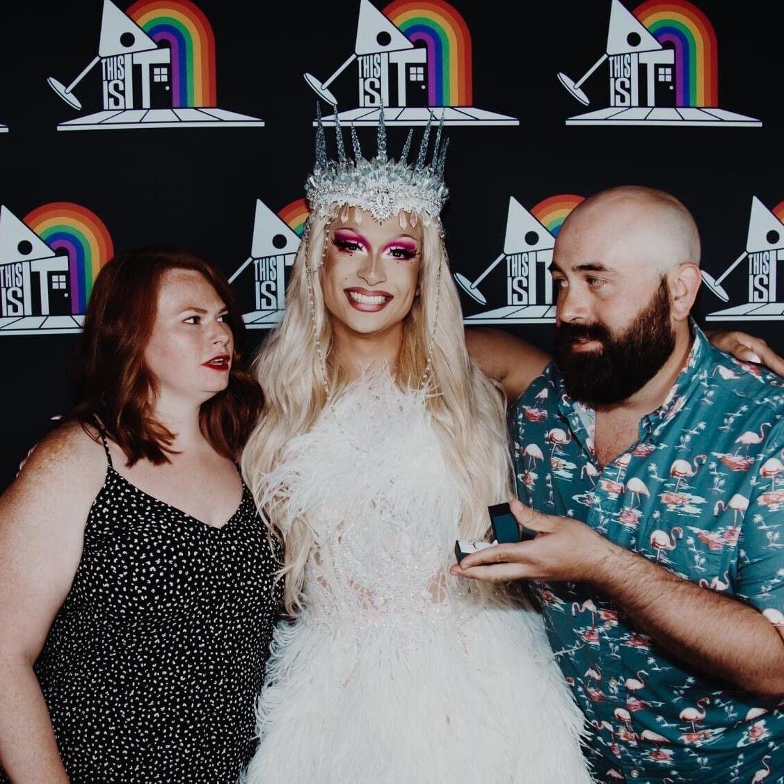 Surprise proposal during a meet & greet with Denali at This is It in Milwaukee.
