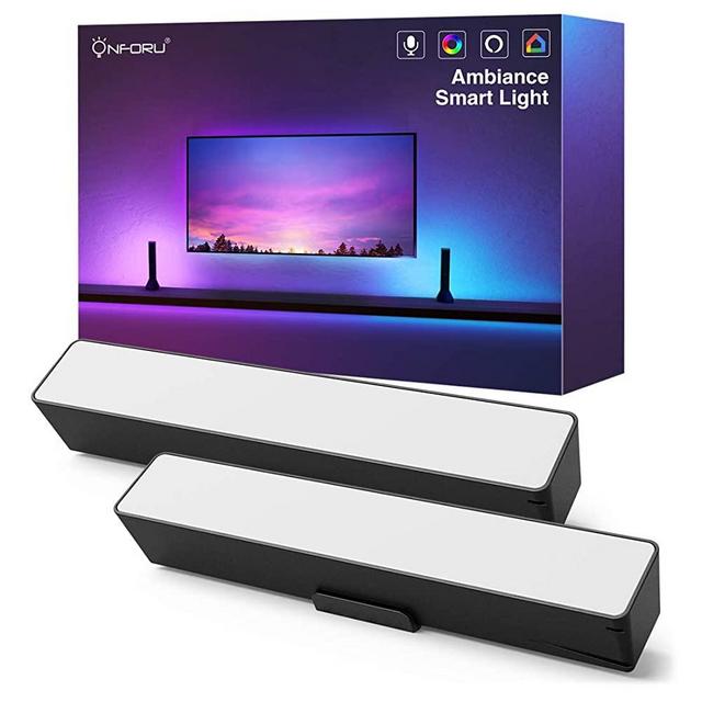 Onforu Ambiance Lighting, Smart White and Color Ambiance Light Bar, TV Ambiant Lighting Compatible with Alexa, for Bedroom, Living Room, Party, Power Supply Included