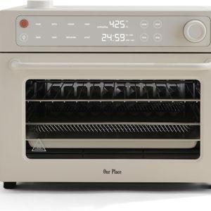 Our Place Wonder Oven Pro | 8-in-1 Digital Air Fryer & Countertop Oven with Basket, Rack, Pan & Tray | 3-Rack, 32 QT Capacity - Air Fry, Toast, Roast, Bake, Reheat, Broil, Proof & Dehydrate | Cream