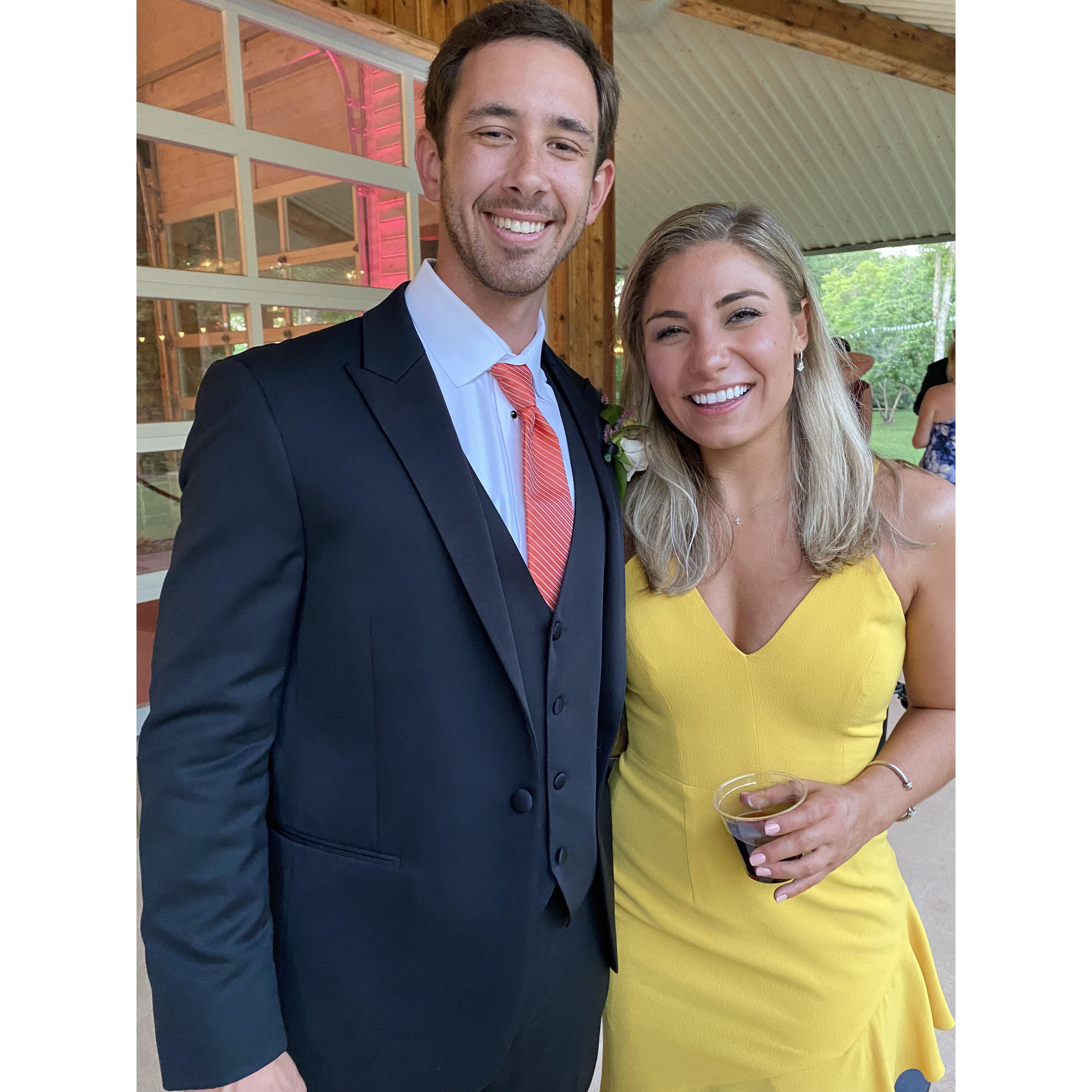 Our first photo together taken by Poppie at Kody and Tiana's wedding