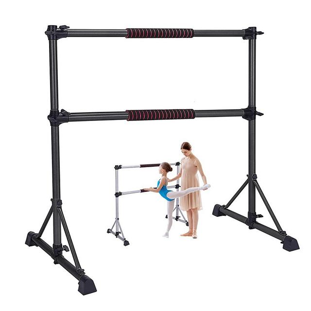 Excess Essentials 4ft Adjustable Portable Freestanding Ballet Barre - for Home Gym, Fitness with Carry Bag, Kids Dance, Gymnastics Tool, Adults Booty Workout Pole, Heavy-Duty, Double Stretching Bars