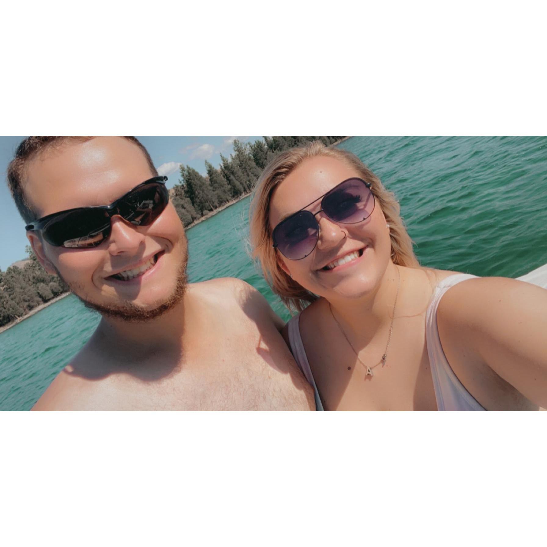 On our roadtrip to Montana this year, the day before we got engaged! 💗💍