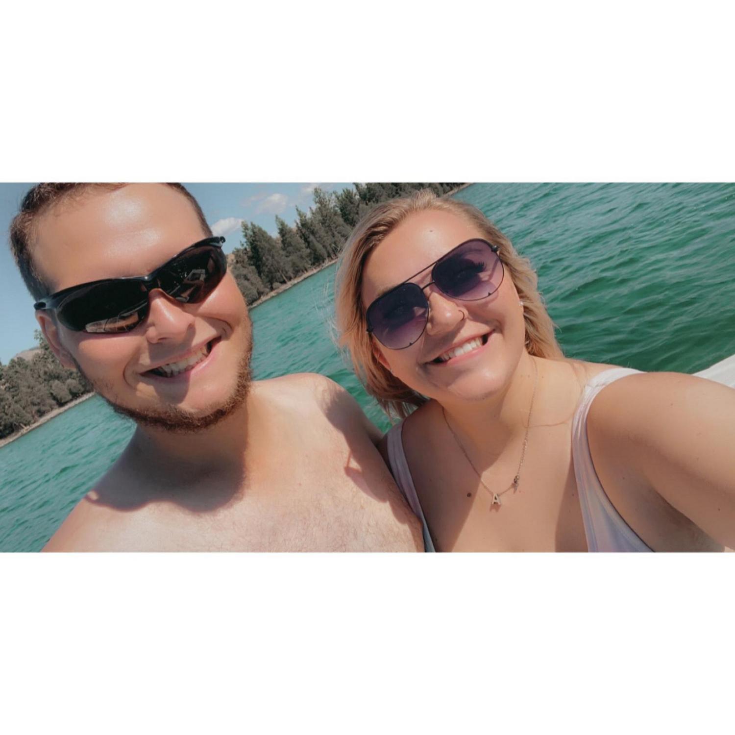 On our roadtrip to Montana this year, the day before we got engaged! ππ