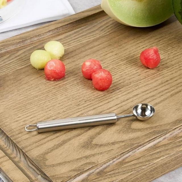 Restaurantware-German Standard 5.9 Inch Melon Baller, 1 Dishwashable Melon Scooper - Ergonomic Handle, Creates Smooth Round Balls, Stainless Steel Fruit Scooper, For Watermelon, Cantaloupe, And More