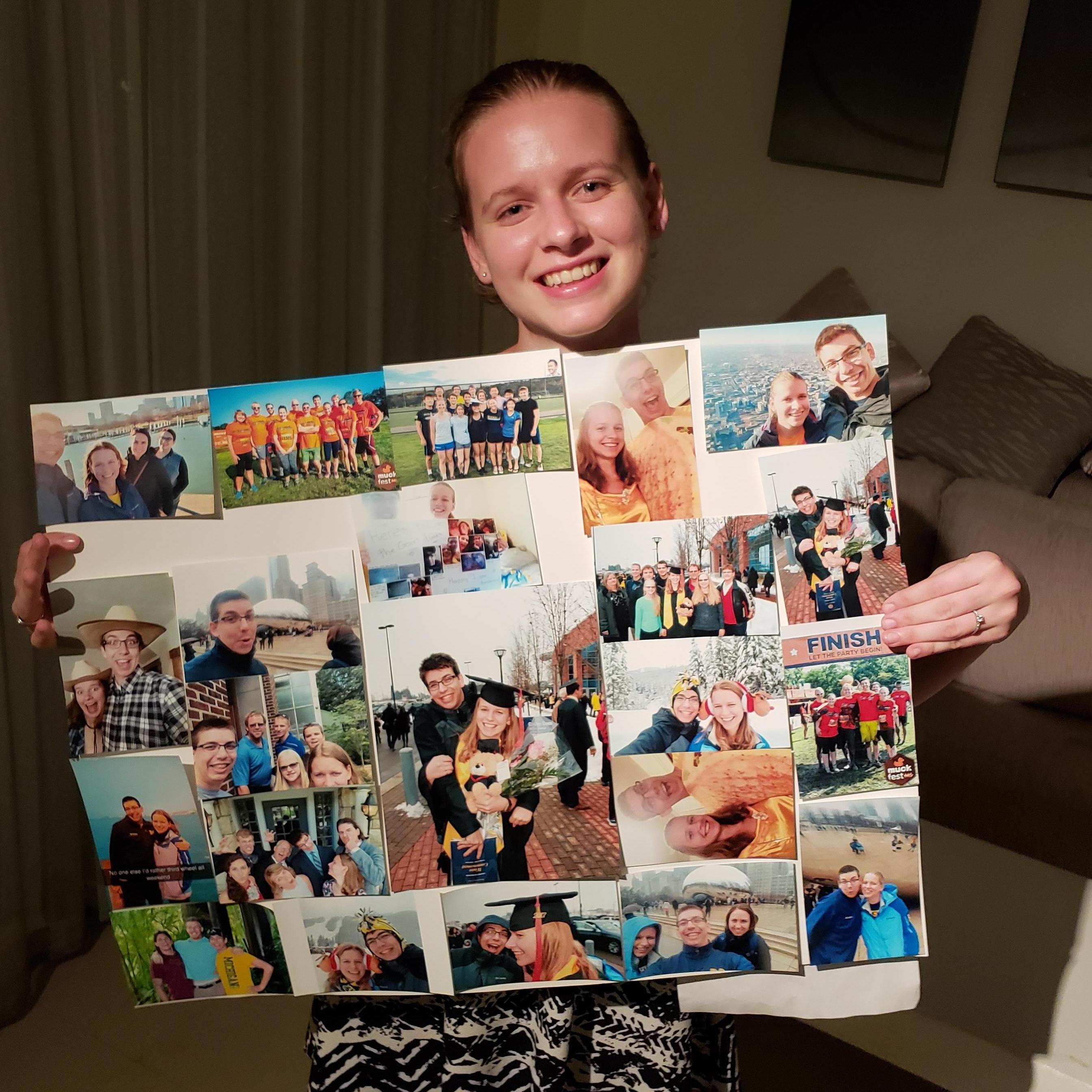 Ashley with the poster back after the engagement
