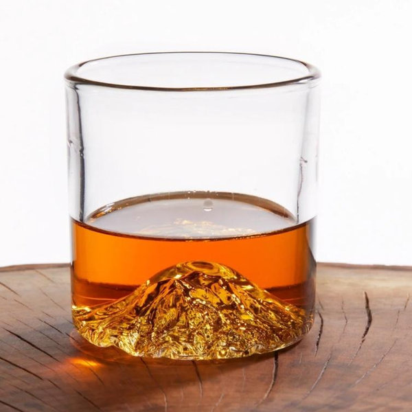 The Mt. Rainier Tumbler | Handblown Mountain Whiskey Glass USA Made