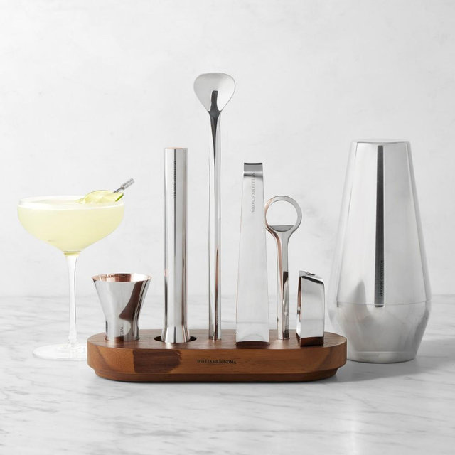 Williams Sonoma Signature Bar Tools Set with Stand and Shaker