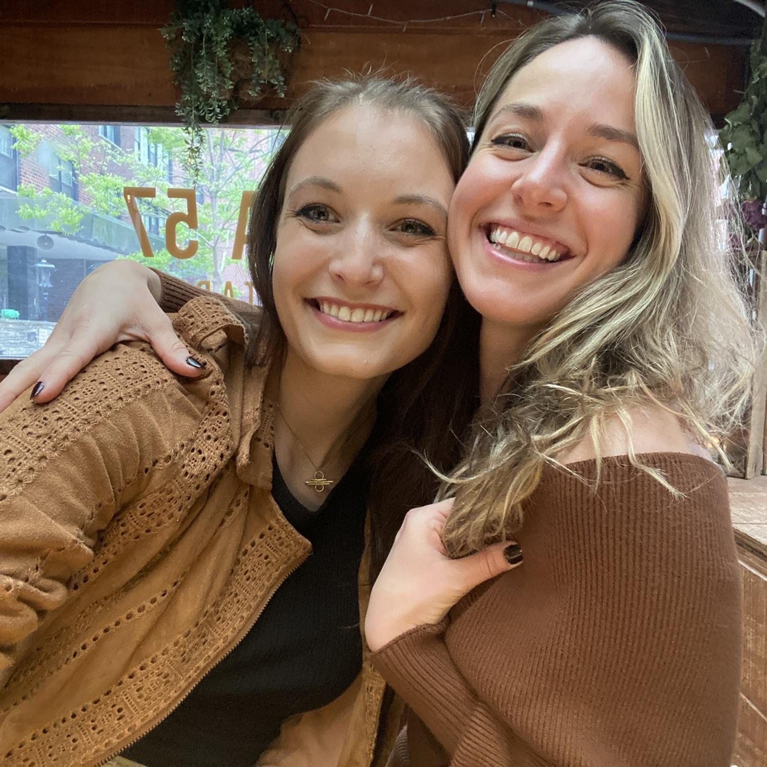 4/28/23.. Christina and Audrey at dinner while Audrey visited for the week.