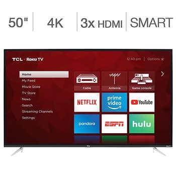 TCL 50" Class (49.5" Diag.) 4K UHD ROKU LED LCD TV