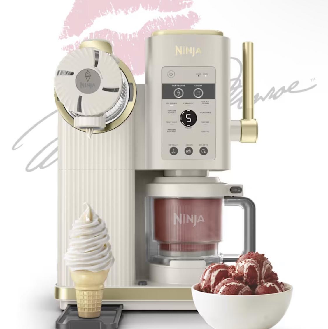 Ninja CREAMi Scoop & Swirl Ice Cream and Soft Serve Maker, Sorbet, Milkshake, Frozen Yogurt, Low Calories Program & More, 13-in-1, Soft Serve Handle & (2) CREAMi 2-in-1 16oz Pints, NC701