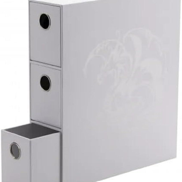 Dragon Shield Fortress | TCG Collection Storage | 3-Card Drawers Vertical - White