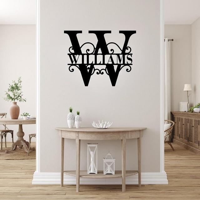 Custom Metal Signs | Metal Name Sign | Split Letter Monogram Wall Decor | Metal Wall Art | Metal Wall Art Last Name Sign | Family Name Sign | Personalized Wedding Gift