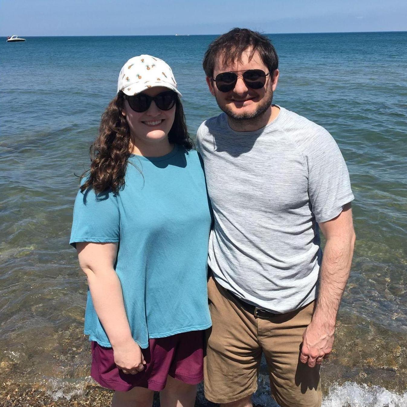 At Metcalf Beach on Lake Huron in Port Huron, Michigan May 2022