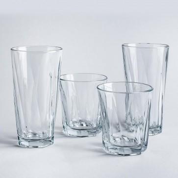 Libbey Trafford Drinking Glass Combo - Set of 16 (Clear)