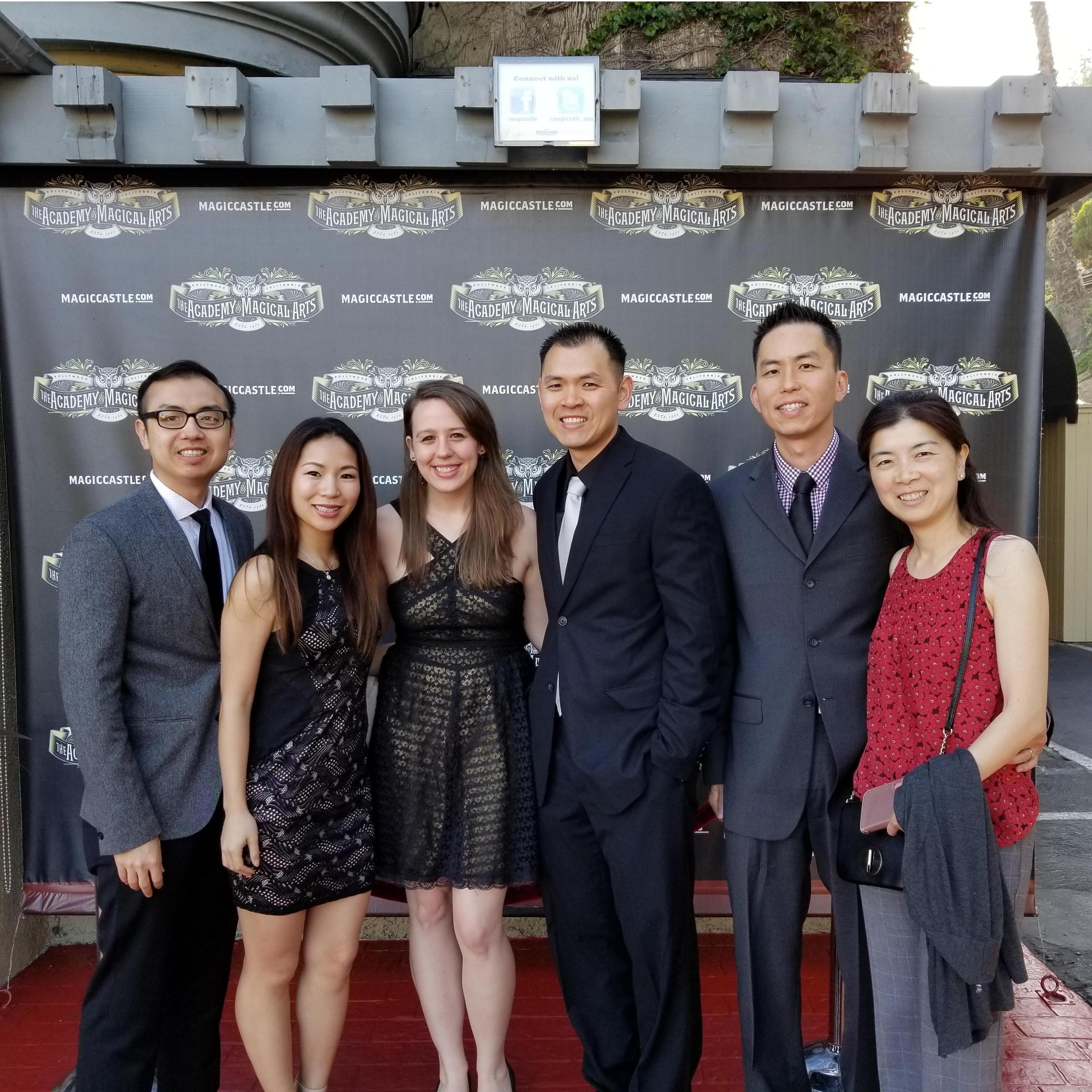 Family Pic outside Magic Castle