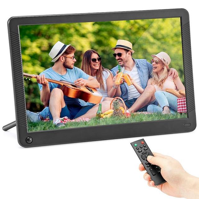 Digital Photo Frame Digital Picture Frame kimire 1920X1080 30FPS HD Screen, Adjustable Brightness, Thumb USB Drive and SD Card, Remote Control, Music, Movie, Slideshow, Calendar(10 inch Black)