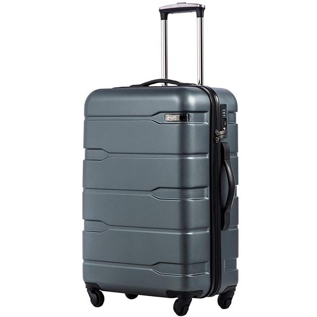 Coolife Luggage Expandable(only 28") Suitcase PC+ABS Spinner Built-In TSA lock 20in 24in 28in Carry on