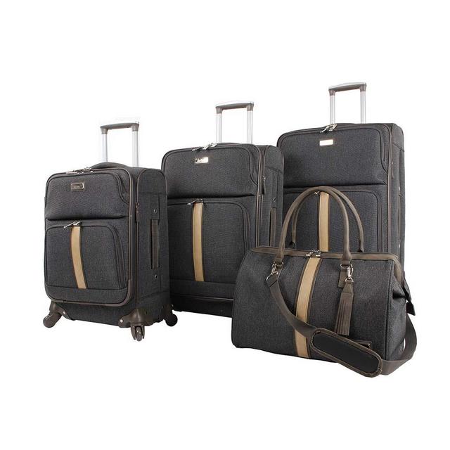Nicole Miller Designer Luggage Collection Cameron Black