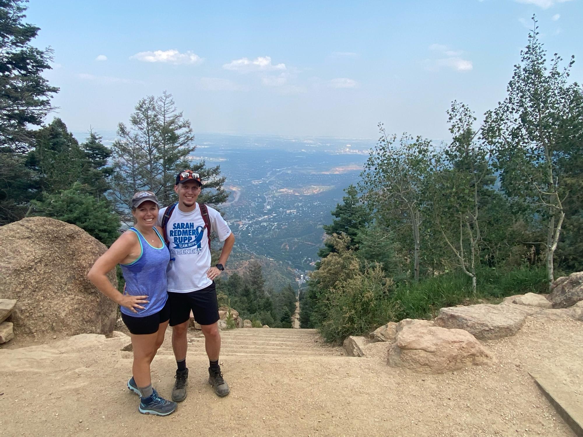 We hiked up the Incline in Manitou (outside Colorado Springs). It was only 1 mile, but it consisted over 2,700 steps with an incline of 2,011 feet. Our legs definitely felt it.