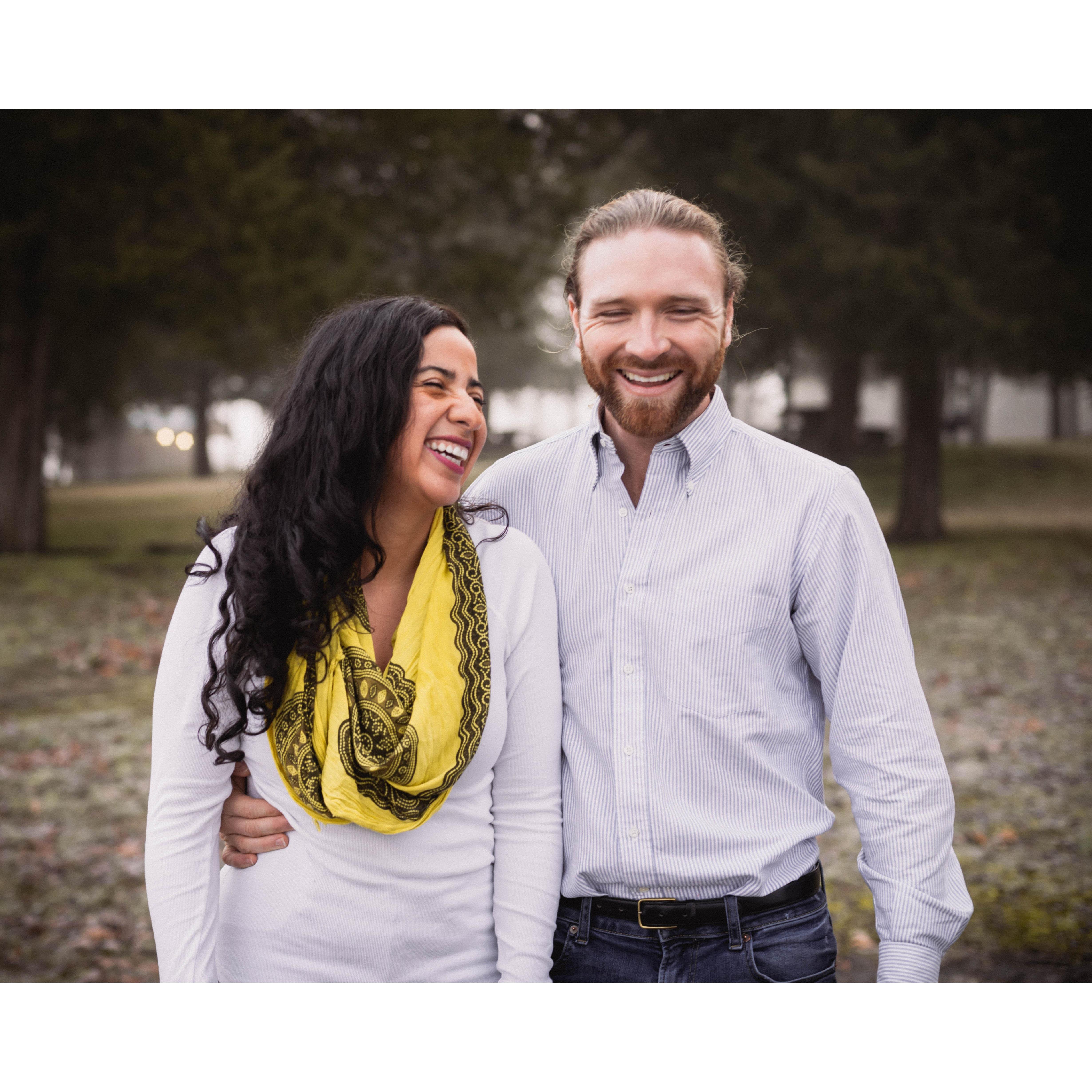 One of my favorite things about us is how much we laugh together. I'm glad we got to capture that during our engagement shoot!