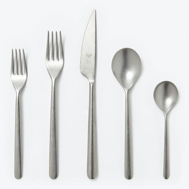 Mepra 5 Piece Cutlery Set Linea Pewter