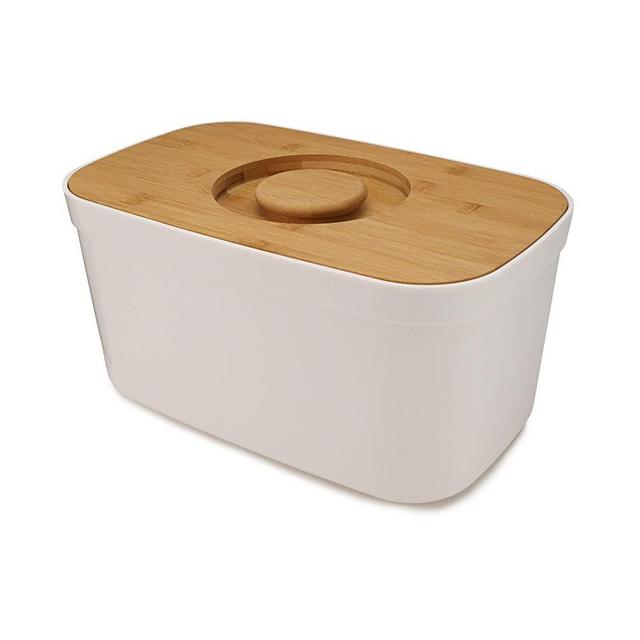 Joseph Joseph Bread Bin with Cutting Board Lid-White, One Size