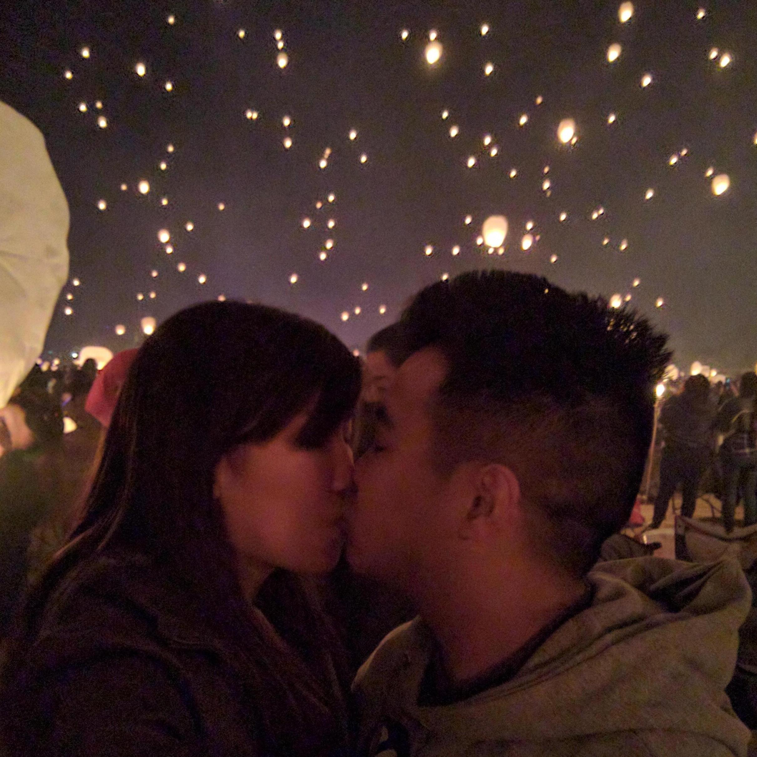 We also kissed under a sky full of floating laterns while Tangled's "Now I See the Light" was playing. Lantern Festival to celebrate our 2nd anniversary!! (September 2016)
