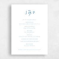 Blue Wedding Program - Regal