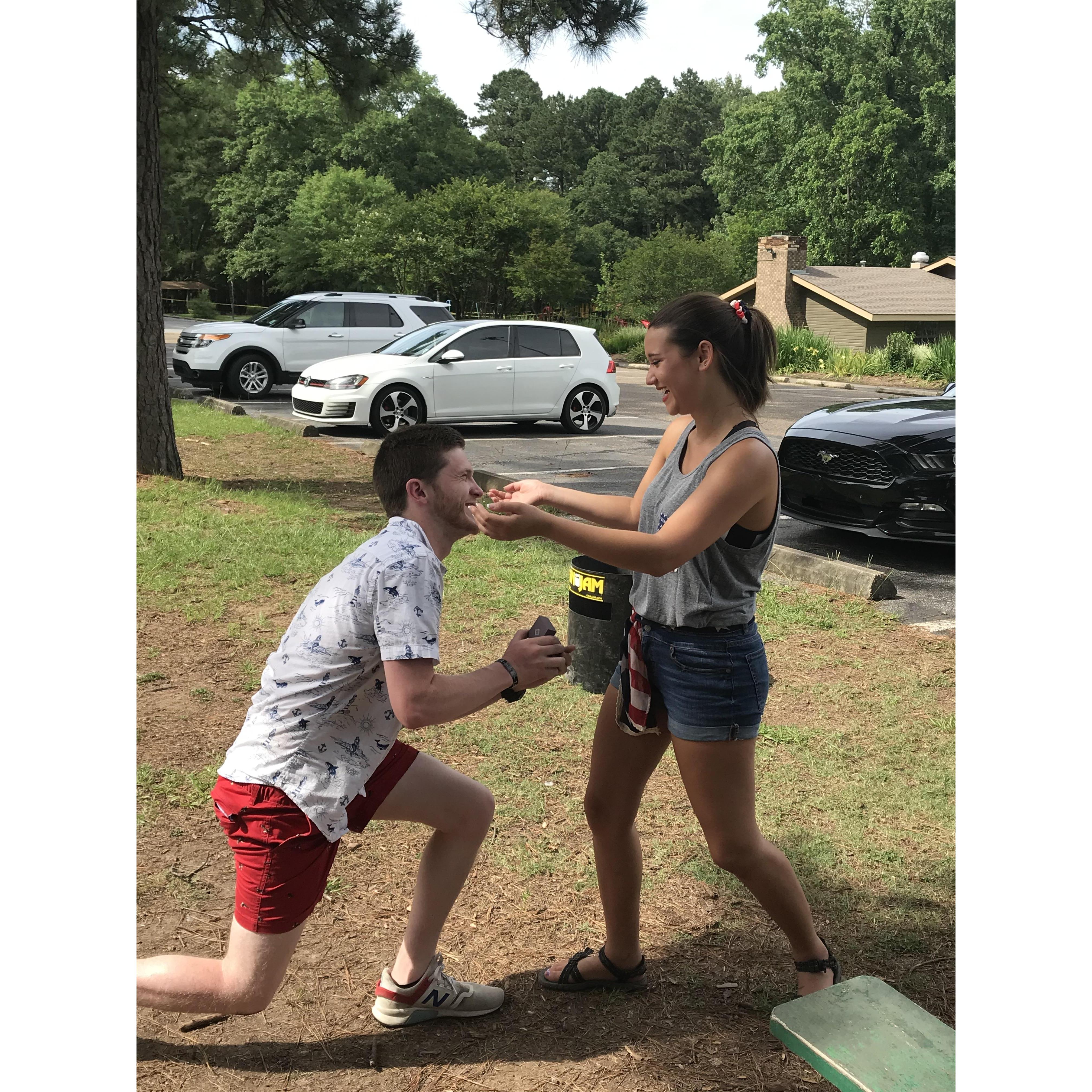The day Cole proposed!!