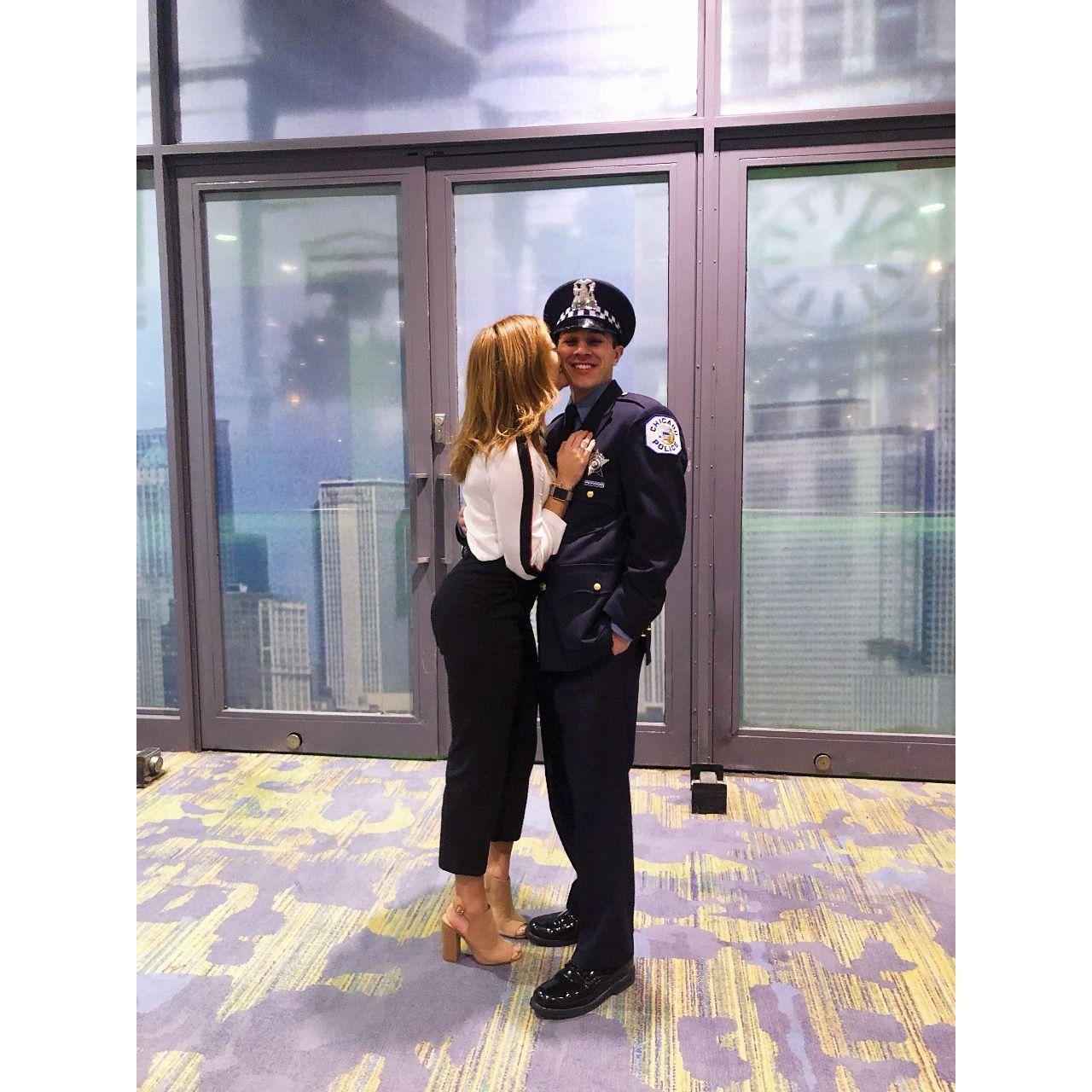 JANUARY 15, 2019: Antonio graduates from the police academy.