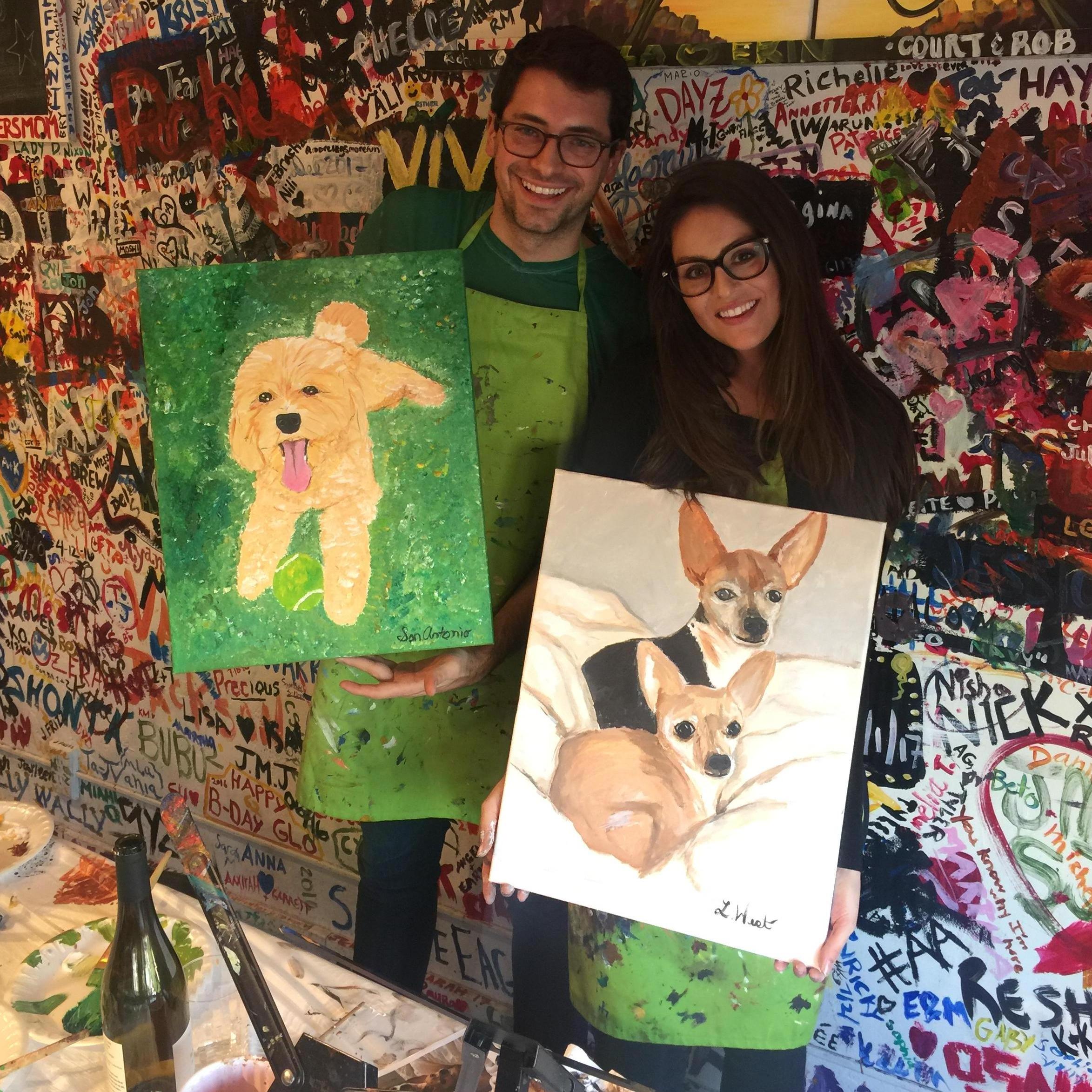 For his first Christmas gift to her, he took a more subtle approach and took her to a sip and paint class, both agreed it was the better gift!