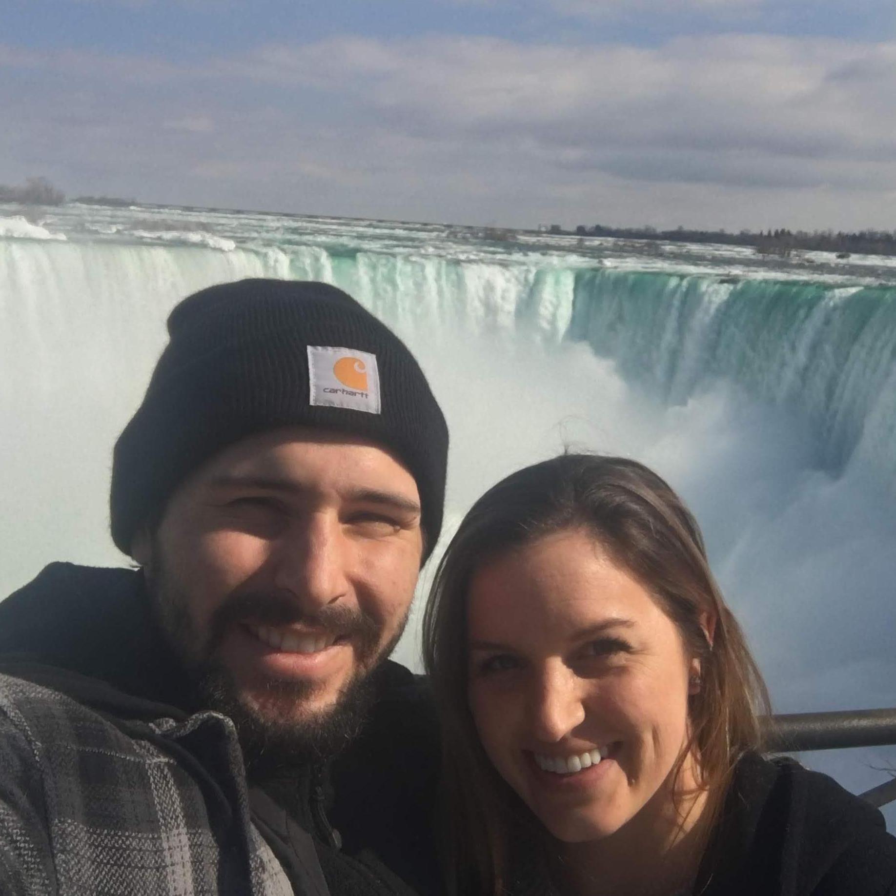 Trip to Niagara Falls while Chase was playing hockey in Canada.