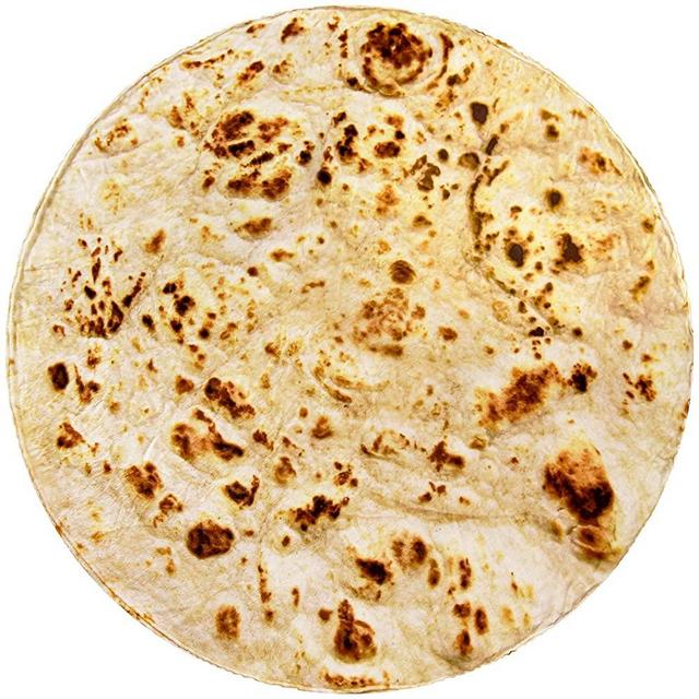 CASOFU Burritos Blanket, Burritos Tortilla Blanket, Food Flour Tortilla Throw Blankets, Soft and Comfortable Giant Flannel Taco Blanket for Adults. (Burrito-G, 80 inches)