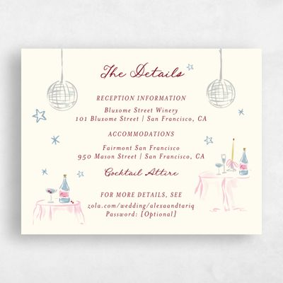Light Burgundy, Yellow Wedding Enclosure - Moire