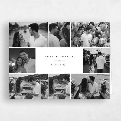 White Simple Wedding Thank You - Perseus Multiphoto