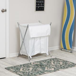 Chrome Triple X-Frame Hamper