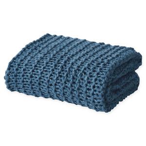 Oscar/Oliver Luca Chunky Knit Throw Blanket in Blue