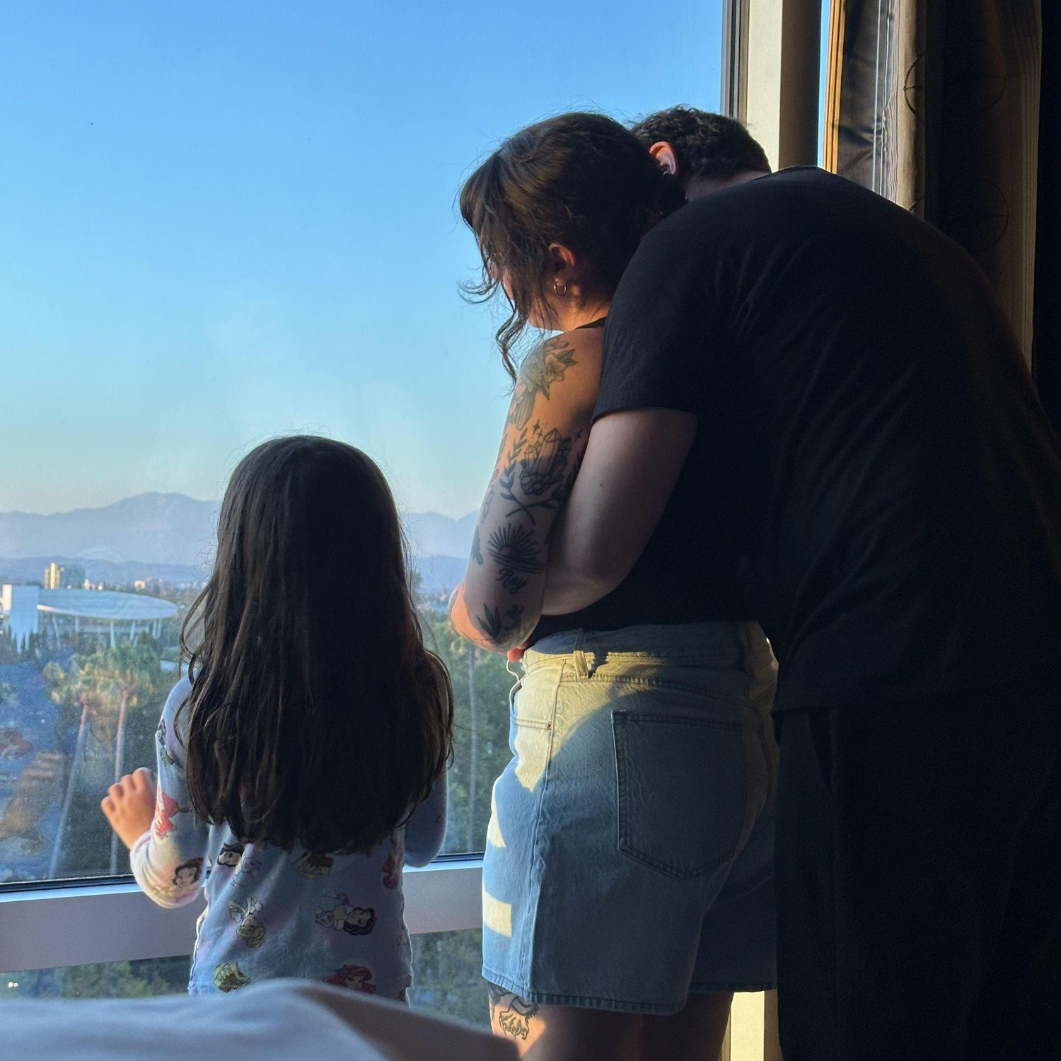 Looking out over Disneyland with our niece, Emmy