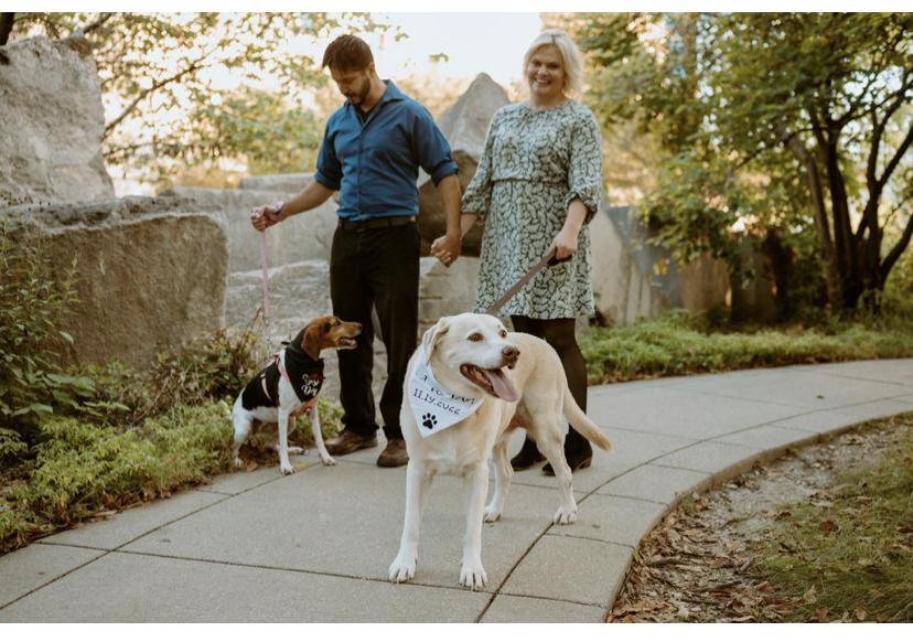 A dressed up version of our everyday! So much easier to walk the dogs with two people…..