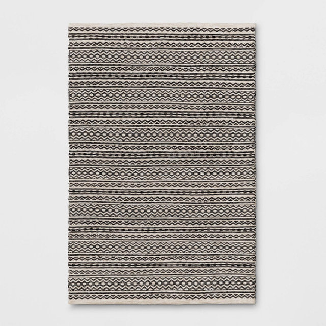 4'x6' Norwalk Stripe Rug Black/White - Threshold™