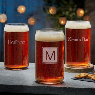 Classic Celebrations Engraved 16 oz. Beer Can Glass