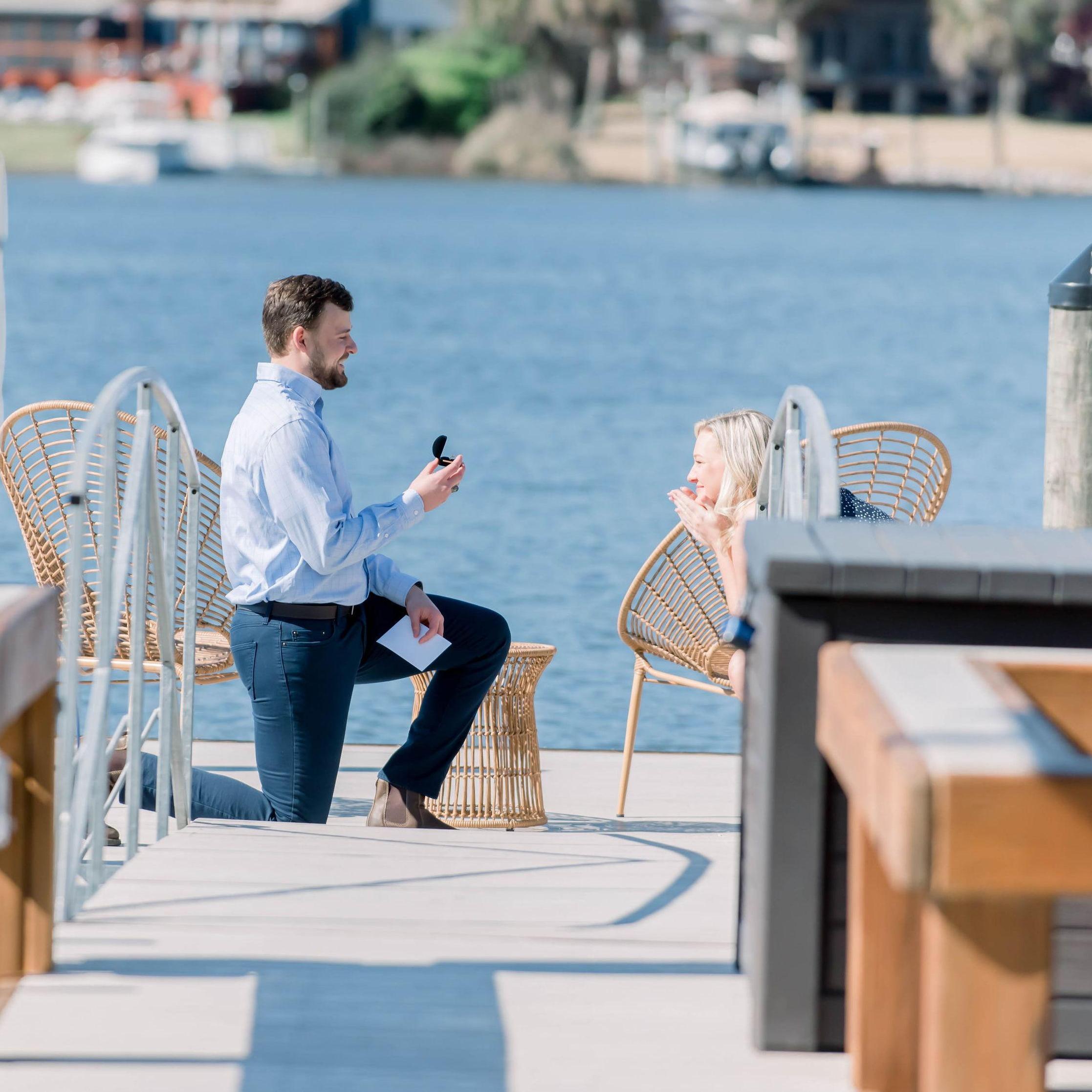 Before Chandler proposed, Karen gave him one rule - don't propose over water because the ring could fall in! Chandler found a loophole by proposing over water with a decoy ring.