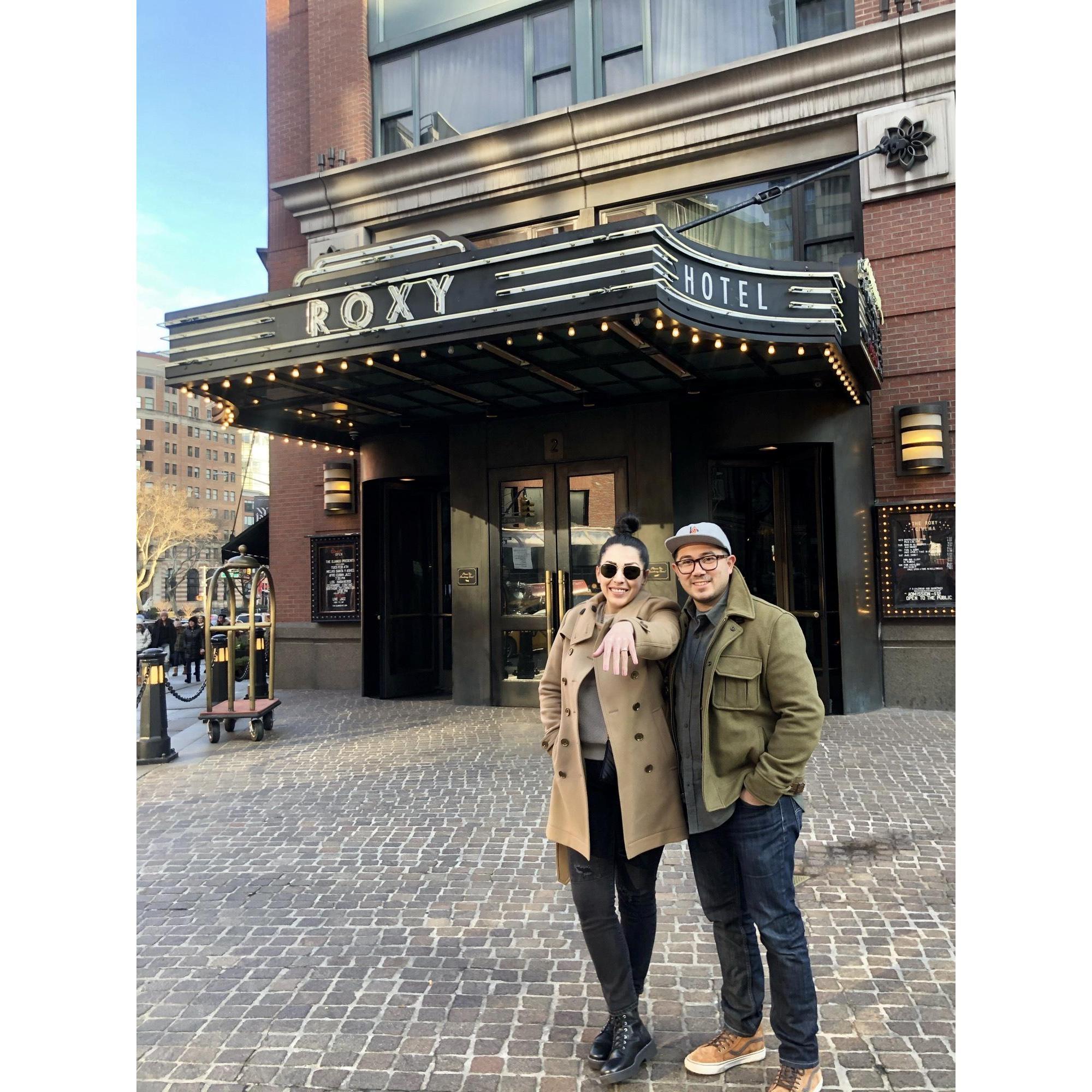 We got engaged in New York!