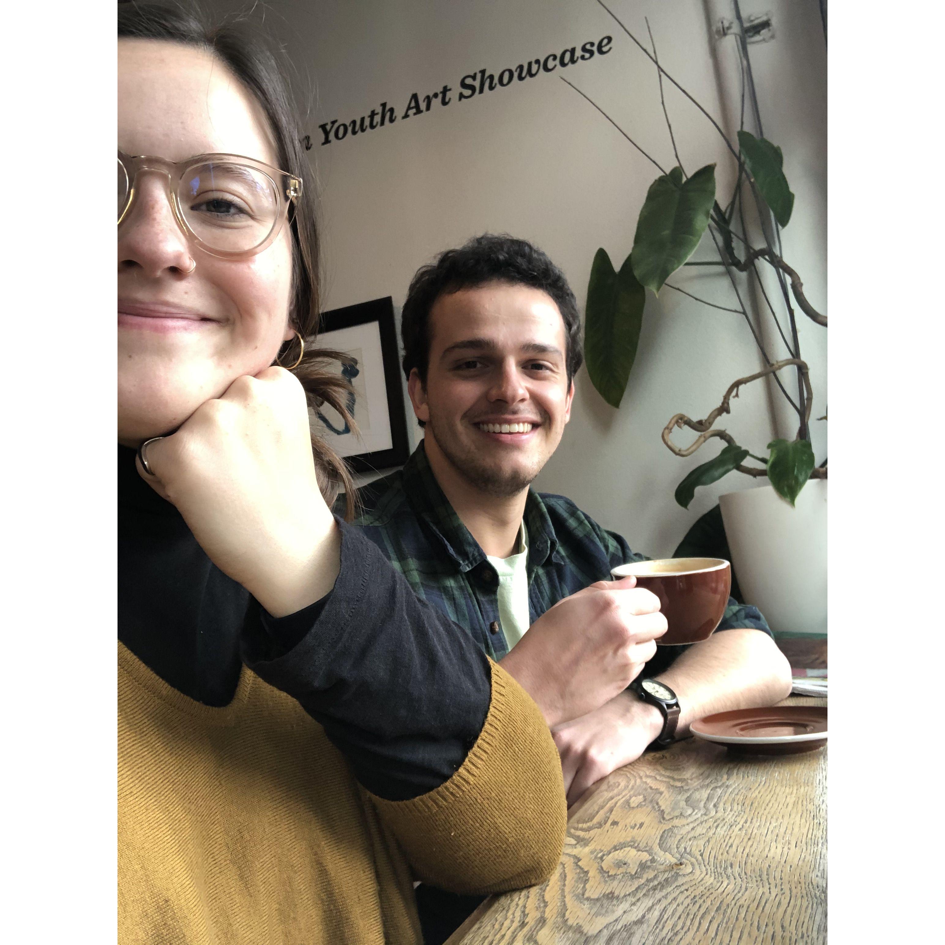 Portland coffee shop, March 2020