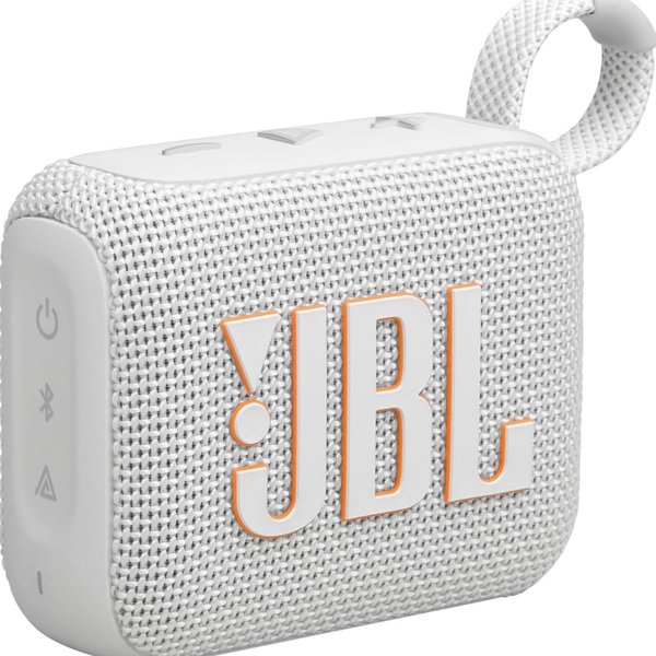 JBL Go 4 - Ultra-Portable, Waterproof and Dustproof Bluetooth Speaker, Big Pro Sound with Punchy bass, 7-Hour Built-in Battery, Made in Part with Recycled Materials (White)