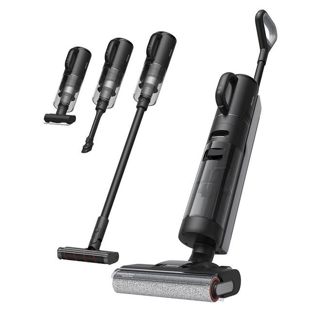 Dreametech H12 Dual Smart Wet Dry Vacuum, Floor Cleaner Mop Combo 4-in-1 Cordless Vacuum for Multi-Surface, One-Step Self Cleaning with Hot Air Drying