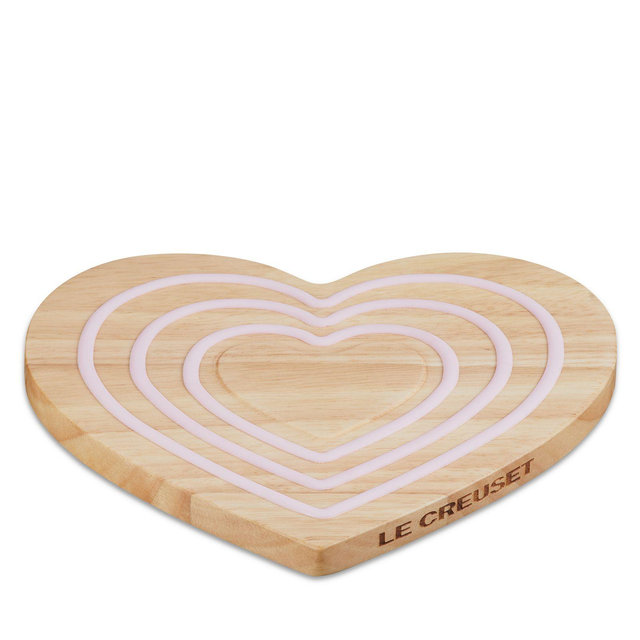 Le Creuset Magnetic Figural Heart Wooden Trivet